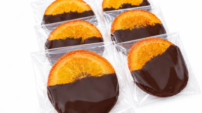 Discos de Naranja bañados al Chocolate