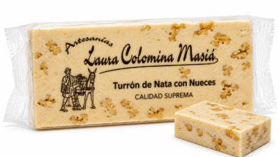 Turrón de Nata con Nueces