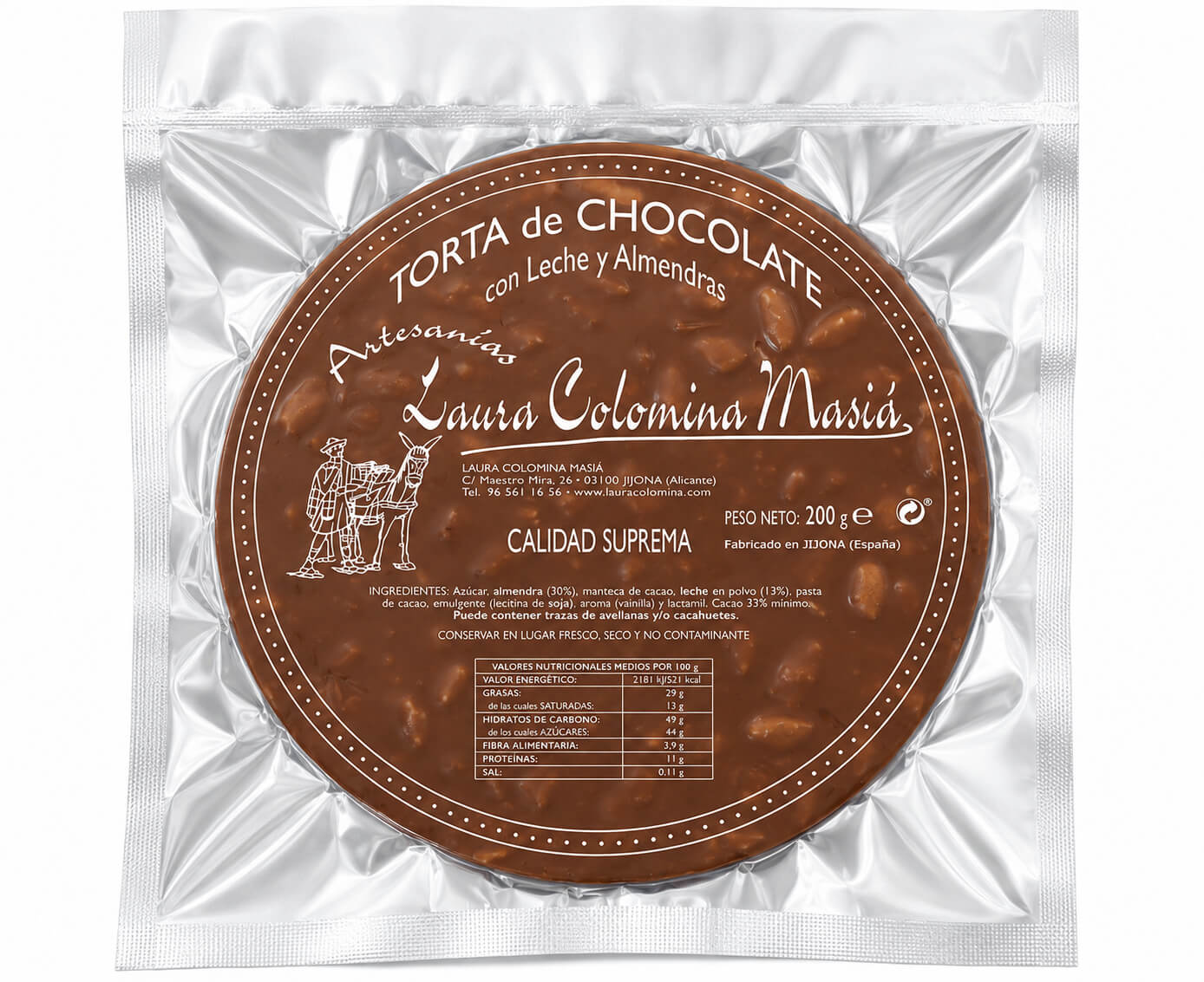 Torta de Chocolate con Leche y Almendras